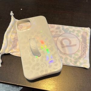 Opal iridescent loopy phone case for iPhone 13